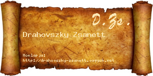 Drahovszky Zsanett névjegykártya