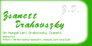 zsanett drahovszky business card